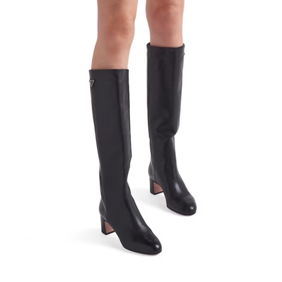 PRADA LEATHER BOOTS - Picture 1 of 2